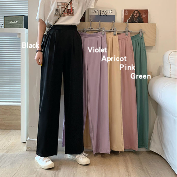 IELGY%20casual%20pants%20women%20summer%20loose%20drape%20pants%20high%20waist%20straight%20wide%20leg%20pants%20all-match%20suit%20pants%20trousers%20-%20Image%204