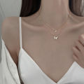 Fashionable Chain Double Layer Butterfly Necklaces for women New Collection.