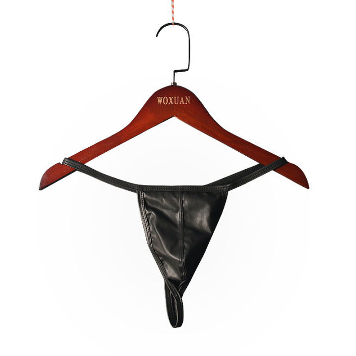 Men's%20Faux%20Leather%20Singlet%20Underwear%20Men's%20Personality%20Sao%20T-Back%20Sexy%20Sexy%20Low%20Waist%20-%20Image%202