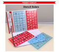 2 Colors abc Plastic Stencil Ruler Set. 