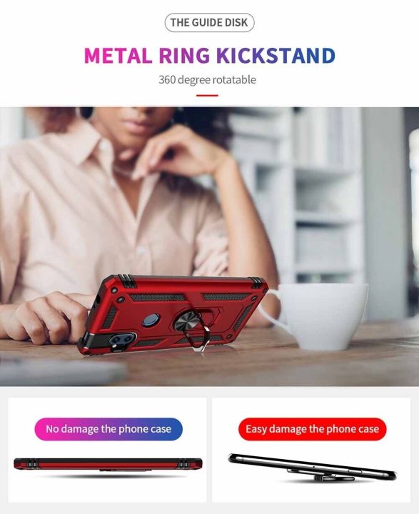 xprmy%20for%20Motorola%20One%20Hyper%20phone%20Case%20Luxury%20Armor%20Shockproof%20TPU%20PC%202%20in%201%20360%20Degree%20Rotating%20Holder%20Ring%20Back%20Cover%20-%20Image%204