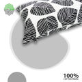 Cotton Cover With Cushion, Black & White (20"x12")_Set of 2.