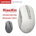 Lenovo Xiaoxin BT Wireless Mouse Bluetooth 3.0/5.0 With1600dpi Smart Sleep Function White/Black Mice For Windows 7 8 10.