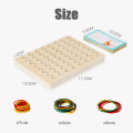Kid Geoboard Wooden Montessori Education Mathematical Manipulative Block Geometric Pegboard Hand-On Ability Puzzle Sensory Toy. 