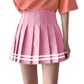 Y2k Summer Korean Fashion Short Women Skirt Casual High-Waisted Slim Elastic Striped Harajuku Pleated School Mini A-line Skirts.