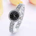 (New) lady fashion rhinestone intaza slim mesh business quartz analog wrist watch.