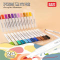 Baba Cat 24 Colors Acrylic Marker Pen Student Drawing Marker Pen Creative DIY Doodle Color. 
