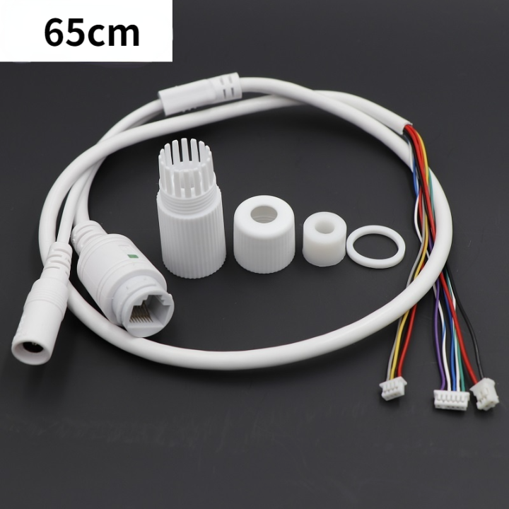 CCTV POE IP network Camera Module video power cable Withe, 65cm long ...