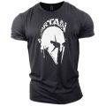 Vintage Men's T Shirt Spartan Print 3D T-Shirts Summer Short Sleeve Tops Personality Streetwear Oversized Tee Shirt Men Clothes.