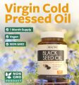Healths Harmony Black Seed Oil - 60 Softgel Capsules (Non-GMO & Vegan) Premium Cold-Pressed Nigella Sativa Producing Pure Black Cumin Seed Oil with Vitamin E - 500mg Each, 1000mg Per 2 Capsule Serving.