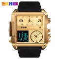 Skmei new men fashion watches sports leather quartz waterproof digital wristwatches male clock 1391. 