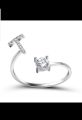 Alphabet Letters Stone Rings for Women, Adjustable Initial Letter Ring Gift for Women, Name Word Finger Ring for Party, Wedding, Dating, Festivals, Birthday. 