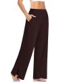 Women's Wide Leg Trousers Solid Color Casual Comfortable Loose Yoga Dance Lady Fashion Pants Long Straight Sweatpants Summer New. 