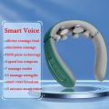 Smart Neck Massager Electric Vibration Pulse Cervical Massager Rechargeable Heating Voice Neck Back Massage Pain Relief Relax.
