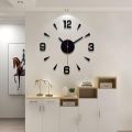 Luxury Decor 3D DIY Wall Clock,Round Stylish Modern Wall Clock,Battery Operated Non-Ticking Hanging Clocks,for Office,Dining Room,Class Room 30 cm by Doob Cart.