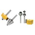1/4 Inch Rabbeting Router Bit with 6 Bearings Set & 1 Set 1/4Inch Slot ,Assembly 6 Cutters.