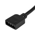2X LED Strips RGB 4 Pin Female to Female Connector Extension Cable Black 1M.