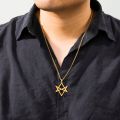 Dawapara Unicursal Hexagram Stainless Steel Pendants for Necklace Keychain DIY Jewelry Making Religious Symbol Thelema Pendant. 