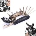 Combo of Chain Cleaner Brush and 15 in 1 Multi-Function Cycle Tools Kit Spoke Wrench Cycling Bicycle Chain Cleaner Brush & Cycle.