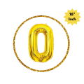 Number Foil Balloon (16” Inch) | Golden & Silver Number Foil Balloon for Birthday, Anniversary, Events and Party- (Pack of 1 Pcs).