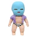 Masked title-doll unzip pinching TPR outfit. 