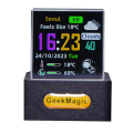 Crystal Cube Photo Display Holographic Desktop Smart Weather Station Digital Clock with GIF Animations Album.