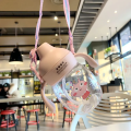 1pcs 280ml Mumpot Baby Kettle Duck Beak Cute Cartoon Children Straw Bottle Portable Leakproof Anti-choking Water Cup Large Capacity Baby Infant Learning Training Drinking Bottle. 