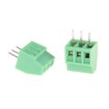 5Pcs- 3Pin BLUE Color KF301-3P 3 Pin Plug-In PCB Mount Straight Screw Terminal Block Connector 5.08mm Pitch Socket Strips For Electronics Cables Connectors Terminals. 