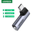 UGREEN USB C to 3.5mm Headphone Adapter, Type C Dongle Audio Jack Converter with DAC Chip Compatible for Galaxy Note20 Ultra/Note20/S20/Note10/S10, Pixel 4 3 2 XL, iPad Pro 2020/2018, OnePlus and More.