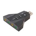 H-MENT Virtual 7.1 Channel Audio Sound Card Adapter For Laptop PC Mic 3.5mm Interfaces USB Mic Speaker Adapter Simple Use. 