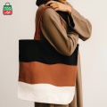 TAG Lifestyle Multicolor Canvas Tote Bag/Fashionable Mixed Color Tote Bag With Zipper Enclosure for girls For University/College/Trendy Fashionable Women. 