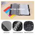 11Pcs A6 Budget Binder PVC 6 Ring Refillable Binder Cover with 9 Binder Pockets/1 Binder Card / 1 Label (Black Stars). 