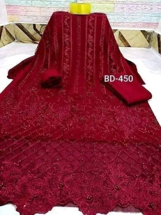 Kusiana Georgette Embroidery Work Shalwar Kameez For Women