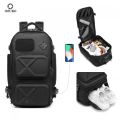 Ozuko D9309 Multifunctional Anti-theft Large Capacity Waterproof Outdoor Travel Backpack with External USB Charging Port-BLACK.