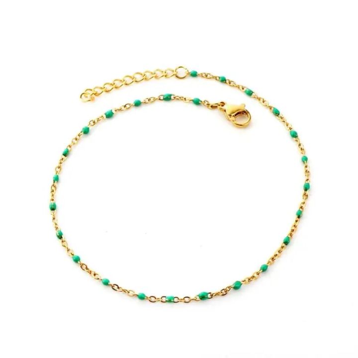 Summer%20Beach%20Enamel%20Ankle%20Bracelets%20Bohemian%20Green%20Blue%20Yellow%20Beads%20Stainless%20Steel%20Leg%20Chain%20Vintage%20Exquisite%20Foot%20Jewelry%20-%20Image%205