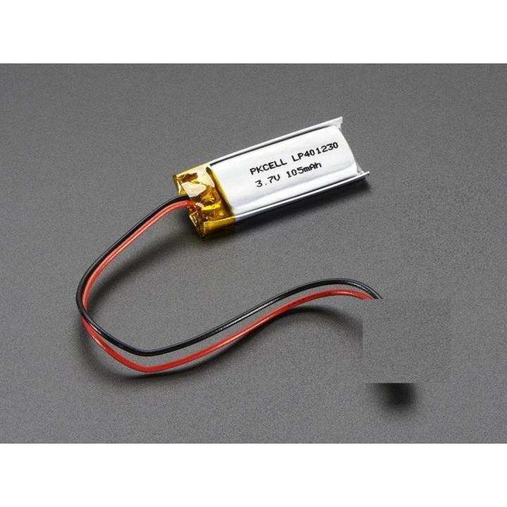 3.7V 100mAh Rechargeable Lithium Ion Polymer Battery