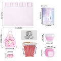 Children Drawing Toys Silicone Painting Mat Set for Children's Day Gift Montessori Graffiti Mat Washable Watercolor Palette Set.