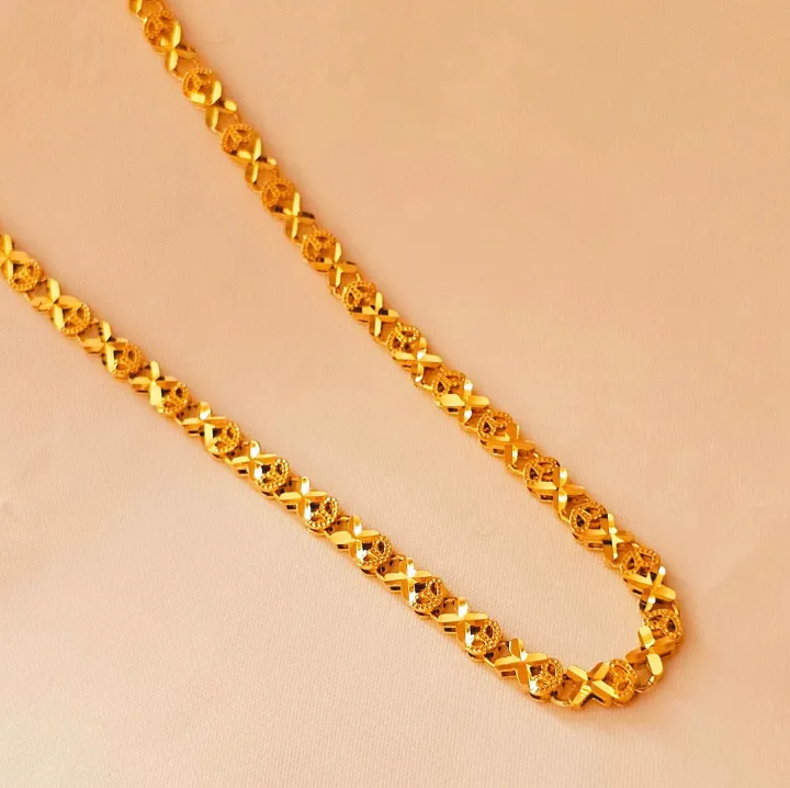 Popular%20Four%20Leaf%20Grass%20Small%20Fish%20Clavicle%20Chain%20Gold%20Plated%20False%20Inverted%20Necklace%20Chain%20For%20Women%20-%20Image%202