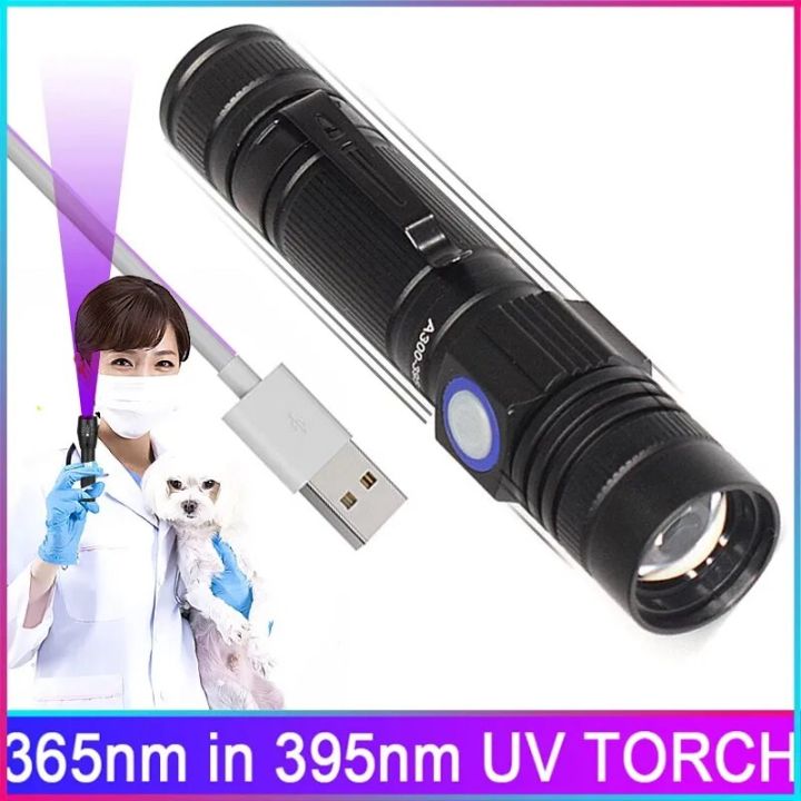 UV%20Flashlight%20365nm%20395nm%20Blacklight%20Rechargeable%20USB,%20Wood%E2%80%99s%20Lamp%20Ultraviolet%20Black%20Light%20LED%20Portable%20-%20Detector%20-%20Image%203