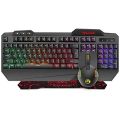 MARVO CM306 Rainbow Backlight Membrane Gaming Keyboard and Mouse Combo with Thick Mouse Pad. 