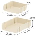 Simple Minimalism File Storage Tray Stackable Durable A4 File Rack Style Desktop Organizer Documents. 
