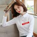 2022Autumn and Winter New White Shirt Women's Business Temperament Office Formal Suit Work Clothes Black White Shirt. 
