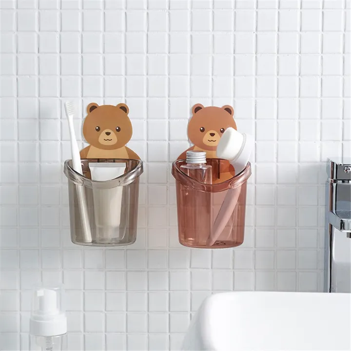 Brush%20Cup%20Wall%20Mounted%20Shaver%20Cartoon%20Self-adhesive%20Cups%20Self-draining%20Toothbrush%20Holder%20Bracket%20Restroom%20Essentials-Multicolor%20-%20Image%205