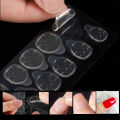Press On False Nail French Tip Short Ballerina Nail With Adhesive Artificial Coffin Faux Ongles DIY Fingertips Manicure.