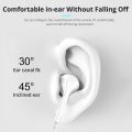 Fonken Type C In-ear Wired Headphone 3.5mm Jack Earphone Sports Earphone Music Headset With Microphone. 
