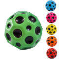 【3C VictoryEagle】Kids Bouncy Ball Useful Hole Ball Soft Bouncy Ball Anti-fall Moon Porous Toy Ergonomic Design.