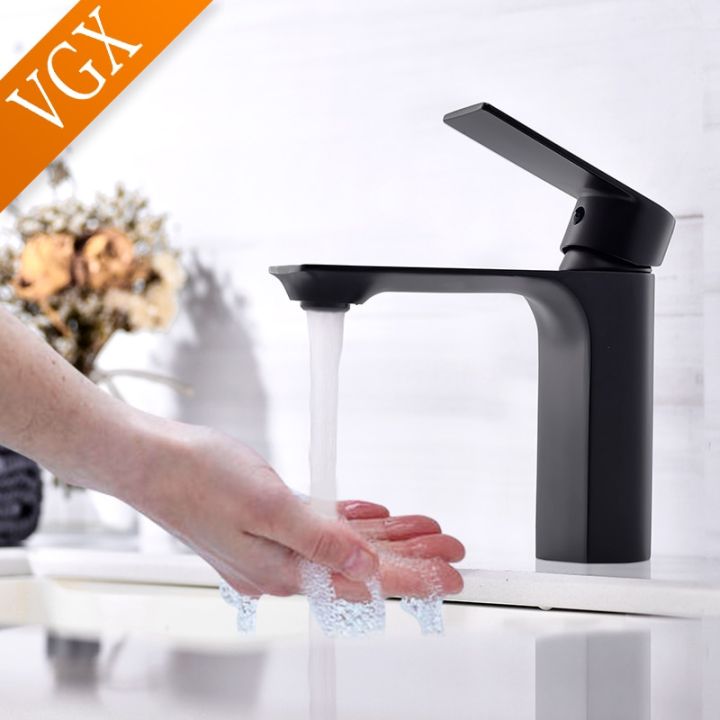 VGX%20Bathroom%20Faucets%20Matte%20Black%20Basin%20Mixer%20Sink%20Crane%20Faucet%20Gourmet%20Hot%20Cold%20Water%20Tap%20Washbasin%20Brass%20Single%20Hole%20Tapware%20-%20Image%203