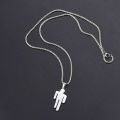 Stainess Steel Humanoid Pendant Hip Hop Necklace Billie Eilish Blohsh The same style No Fade Silver Color Lover Jewelry with Chain For Women Men.