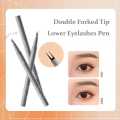 Ultra-thin 2 Fork Tip Liquid Eyeliner Double Forked Tip Lower Eyelash Pen Makeup Smooth Eye Liner 2Point Eyebrow Pencil Cosmetic Vnce Lncei.