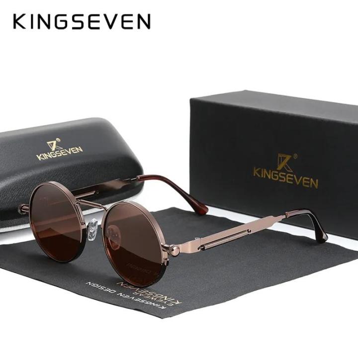 KINGSEVEN%202024%20Polarized%20Men%20Sunglasses%20UV400%20Gothic%20Steampunk%20Style%20Male%20Round%20Eyewear%20Alloy%20Frame%20Fashion%20Sun%20Glasses%20-%20Image%202